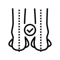 straight legs line icon vector illustration