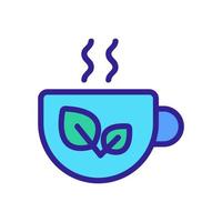 Tea in a mug icon vector. Isolated contour symbol illustration vector