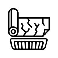 baking foil line icon vector illustration