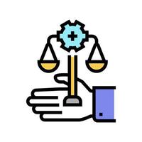 assistance in compliance with regulatory requirements color icon vector illustration