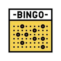 Ilustración de vector de icono de color de juego de bingo