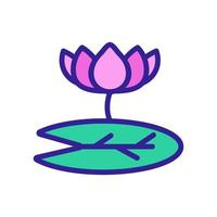 lotus flower icon vector outline illustration