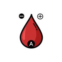 diseño de arte vectorial de icono de sangre vector