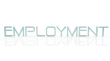 employment word  3d rendering for business concept. photo