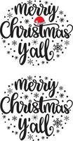 Merry Christmas Y'all Christmas Vector file