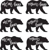 Mom Bear Vector, Family Vector File