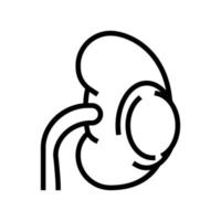 renal cyst line icon vector illustration