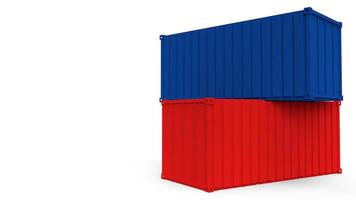 CONTAINER on white background for shipping concept 3d rendering. photo