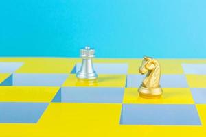 The chess game colour pop art  abstract image background. photo