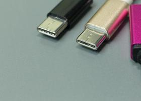 cable usb type c it connection device close up image. photo