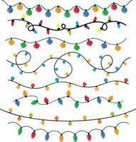 christmas lights vector