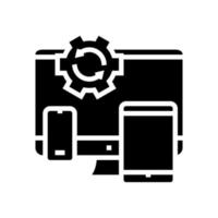 technics optimize glyph icon vector illustration