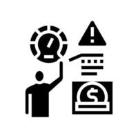 risk assessment startup glyph icon vector illustration