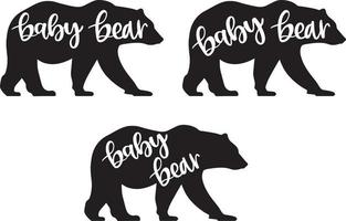 Baby Bear Vector, Family Vector File