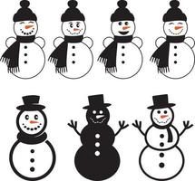 Snowman Vector, Christmas Vector, Santa Vector