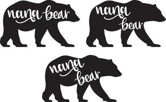 Nana Bear Vector, Family Vector File