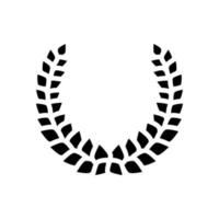laurel wreath ancient rome glyph icon vector illustration