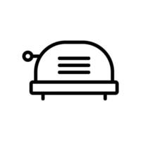 semicircular toaster device icon vector outline illustration