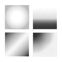 Set of Abstract Halftone Design Elements vector illustration