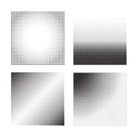 Set of Abstract Halftone Design Elements vector illustration