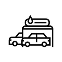 car washing service line icon vector illustration