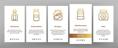 Pickled Product Food Onboarding Icons Set Vector