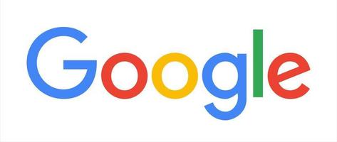 Colourful Google Text Logo On White Background vector