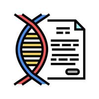 molécula documentación genética color icono vector ilustración