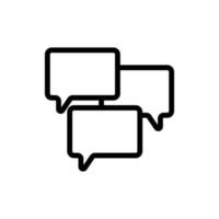 lots of thoughts chat icon vector outline illustration