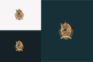 diseño de logotipo de águila volando ilustración vectorial vector