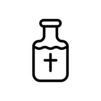 Holy water icon vector. Isolated contour symbol illustration vector