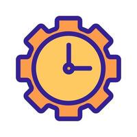 Setting the time icon vector. Isolated contour symbol illustration vector
