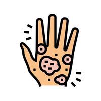 hand eczema color icon vector illustration