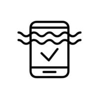 water-repellent vector icon. Isolated contour symbol illustration