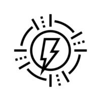 Ilustración de vector de icono de línea de logotipo de ahorro de energía de relámpago