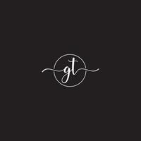 Gt luxury initial icon vector