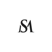 sm initial letter logo vector