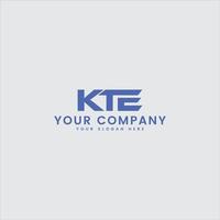 diseño de logotipo de letra inicial kte vector