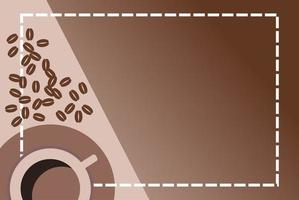 simple vector background with coffee theme. brown background with a cup of coffee. a suitable background for presentation activities, publications, or activities on social media.