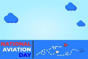 día nacional de la aviación. celebrado en estados unidos el 19 de agosto. perfecto para usar en afiches o fondos. vector