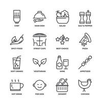 Restaurant set icon, isolated Restaurant set sign icon, icon color editable. vector illustration