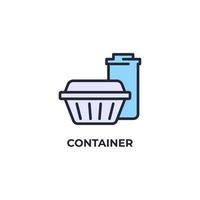 container vector icon. Colorful flat design vector illustration. Vector graphics