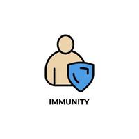 immunity vector icon. Colorful flat design vector illustration. Vector graphics