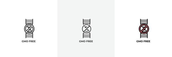 gmo free icon. Line, solid and filled outline colorful version, outline and filled vector sign. Idea Symbol, logo illustration. Vector graphics