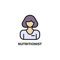 nutritionist vector icon. Colorful flat design vector illustration. Vector graphics