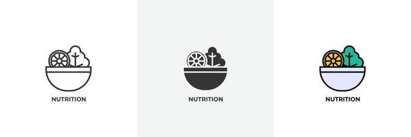 nutrition icon. Line, solid and filled outline colorful version, outline and filled vector sign. Idea Symbol, logo illustration. Vector graphics