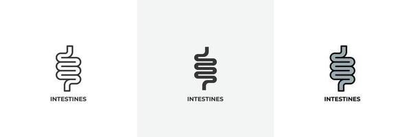 intestines icon. Line, solid and filled outline colorful version, outline and filled vector sign. Idea Symbol, logo illustration. Vector graphics