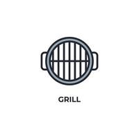 grill vector icon. Colorful flat design vector illustration. Vector graphics