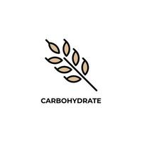 carbohydrate vector icon. Colorful flat design vector illustration. Vector graphics