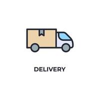 delivery vector icon. Colorful flat design vector illustration. Vector graphics